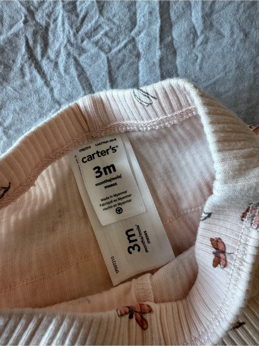 Carter's Ribbed Leggings with Dragonfly Accents